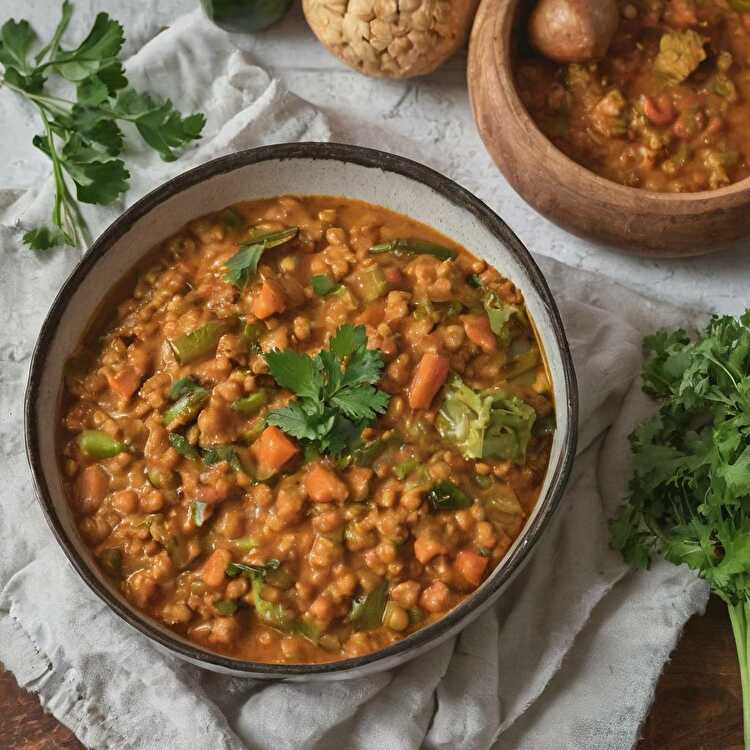 image Curry de Légumes aux Lentilles Corail