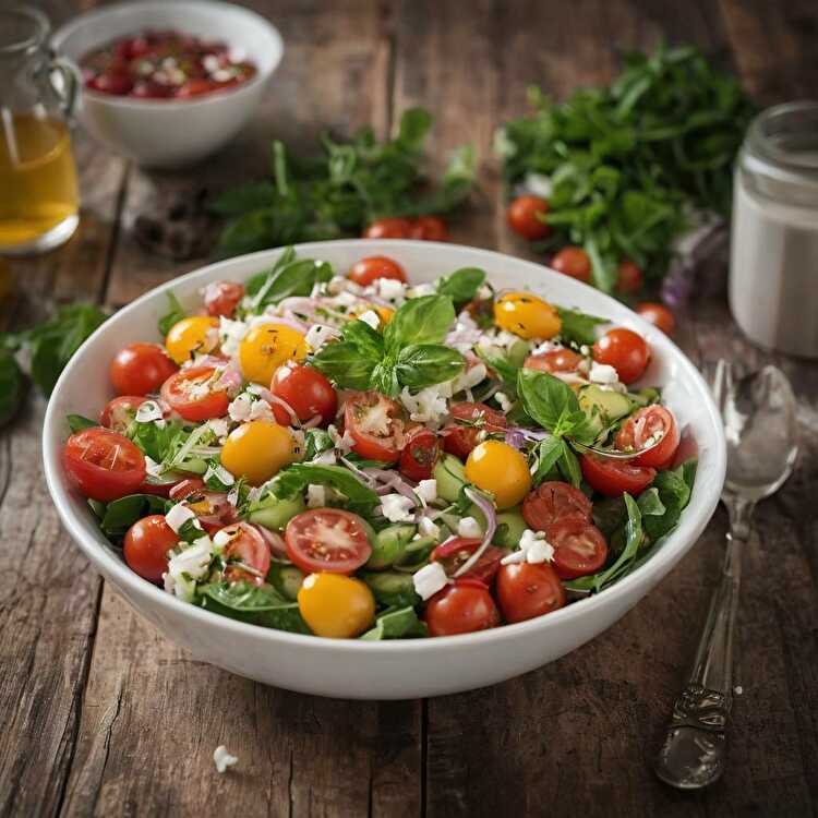 image Salade Rafraîchissante de Tomates Cerise à la Menthe