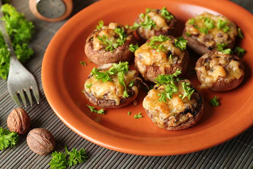 image Champignons farcis au Tofu Fumé