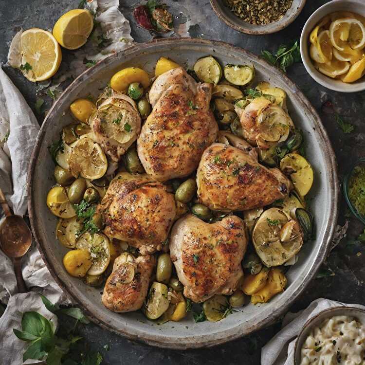 image Cocotte de Poulet aux Courgettes et Olives