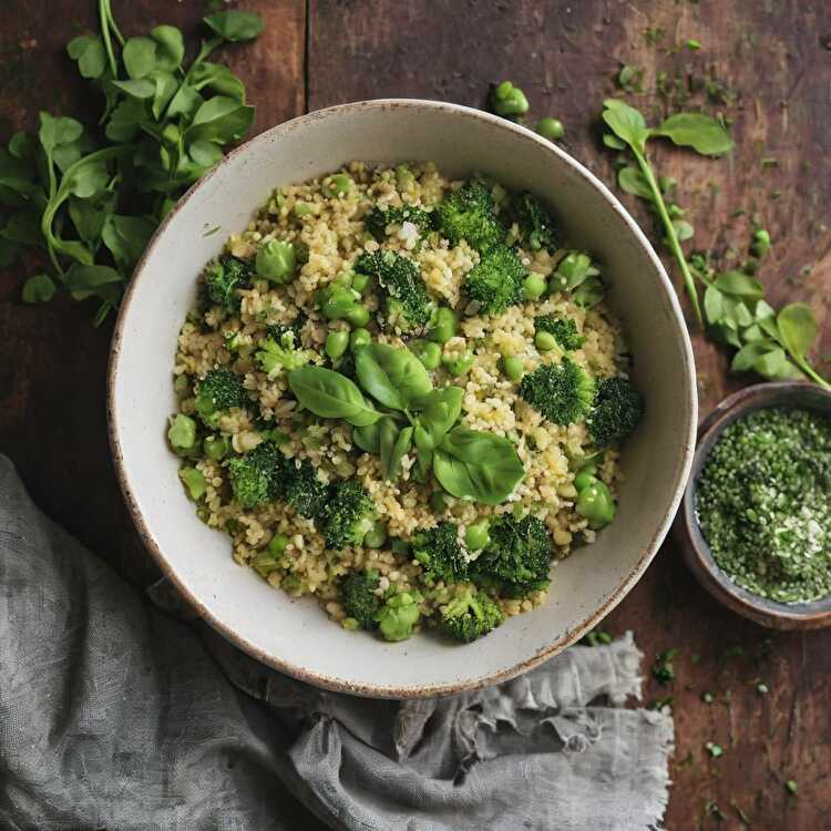 image Couscous Végétal aux Brocolis et Petits Pois