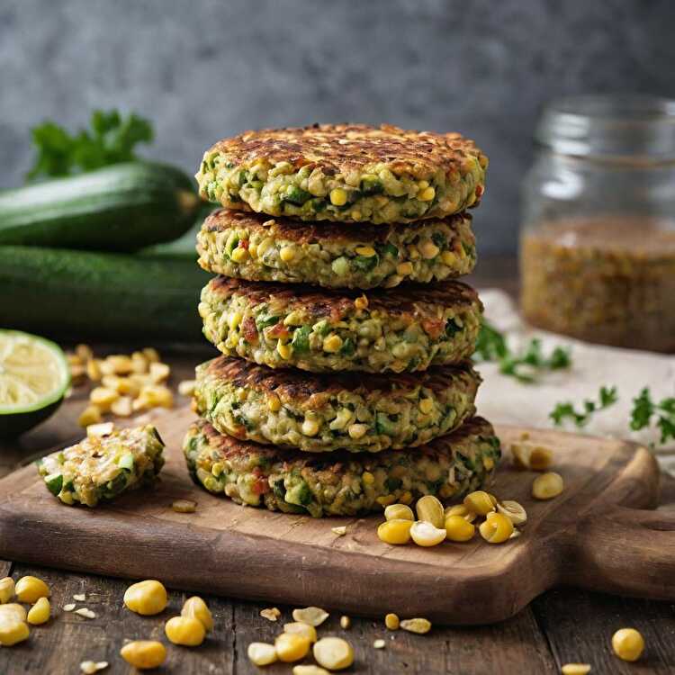 image Galettes de Courgettes et Maïs à la Mexicaine