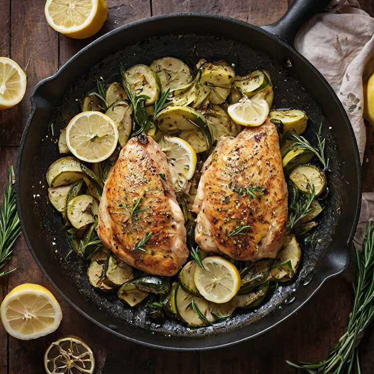 image Poulet au Citron et au Romarin : Un plat peu calorique et plein de saveurs