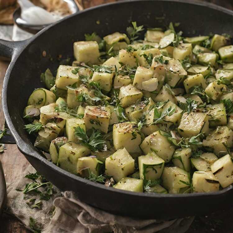 image Courgettes Poêlées à l'Ail et à l'Origan