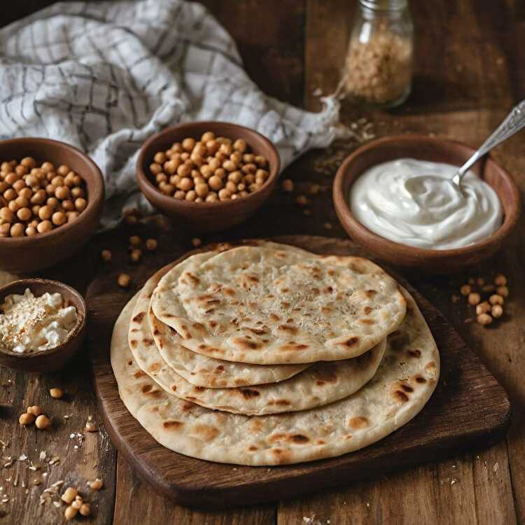 image Galettes de pois chiches et yaourt