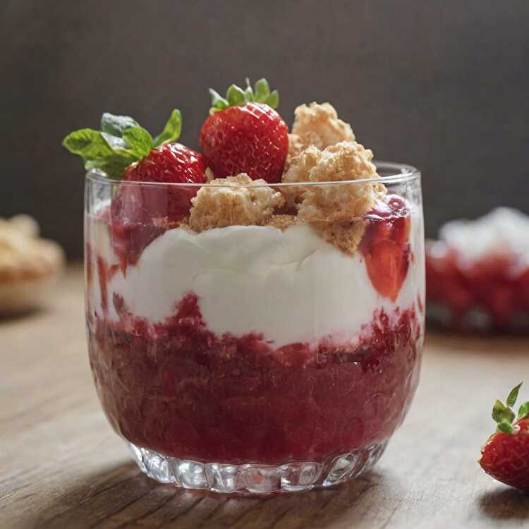 image Verrine fraîcheur à la vanille et fraises