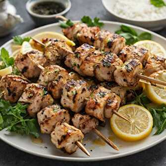 Brochettes de Poulet Citronné à la Moutarde Légère