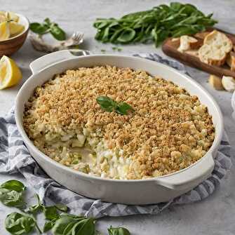 Crumble de Haddock Fumé et Poireaux à la Crème