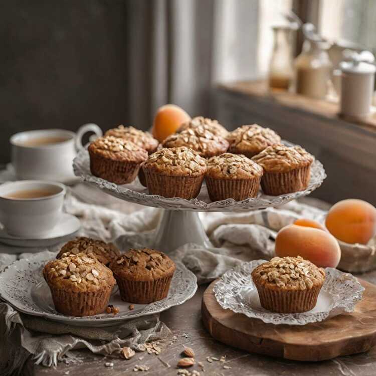 image Muffins Légers aux Abricots et Avoine