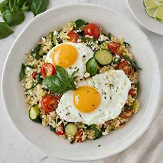 Riz Sauté à la Feta et aux Légumes Croquants