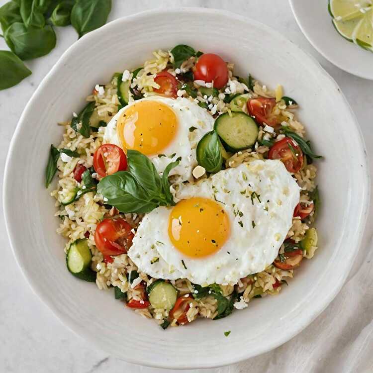 image Riz Sauté à la Feta et aux Légumes Croquants