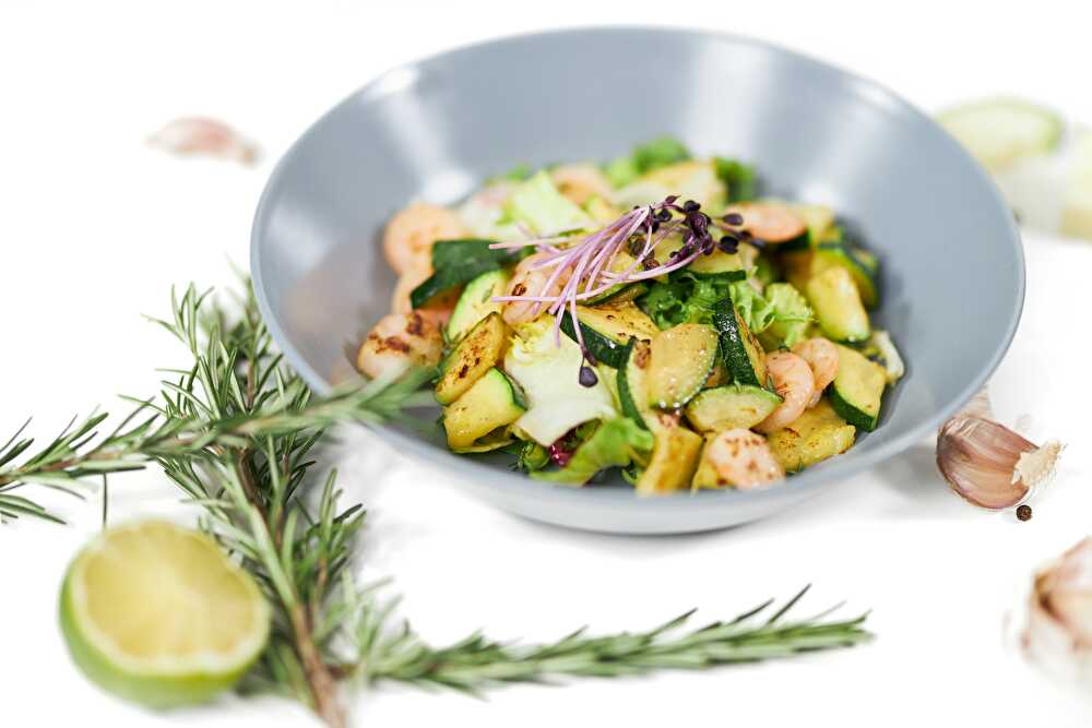 image Salade de Crevettes et Courgettes à l'Ail