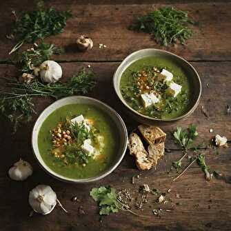 Soupe de Lentilles Corail et Chèvre Frais